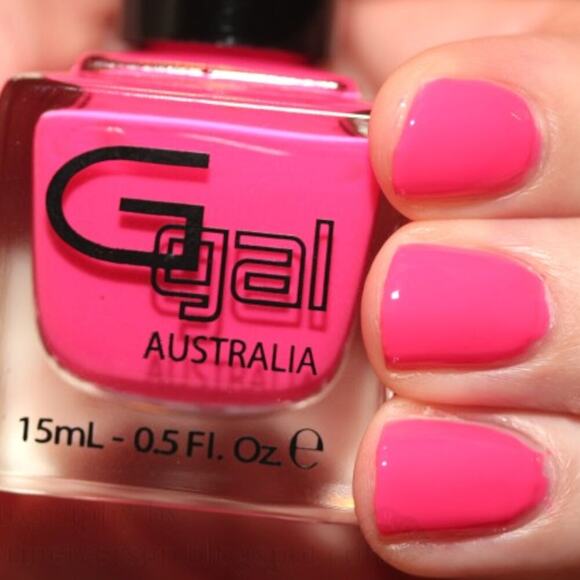 Glitter Gal Other - Glitter Gal "Pink Zinc" Neon Nail Polish Enamel Australia Indie NEW Pink